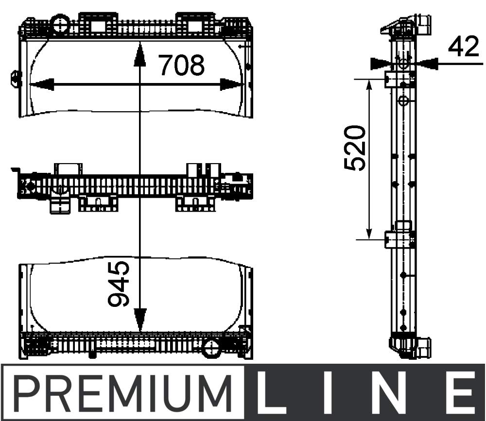 MAHLE CR 707 000P Kühlmittelkühler BEHR PREMIUM LINE von MAHLE