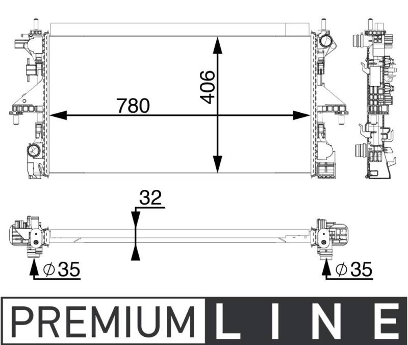 MAHLE CR 806 000P Kühlmittelkühler BEHR PREMIUM LINE von MAHLE