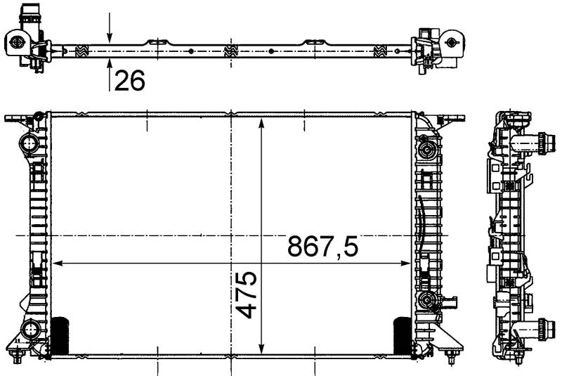 MAHLE CR 910 000S Kühlmittelkühler BEHR von MAHLE