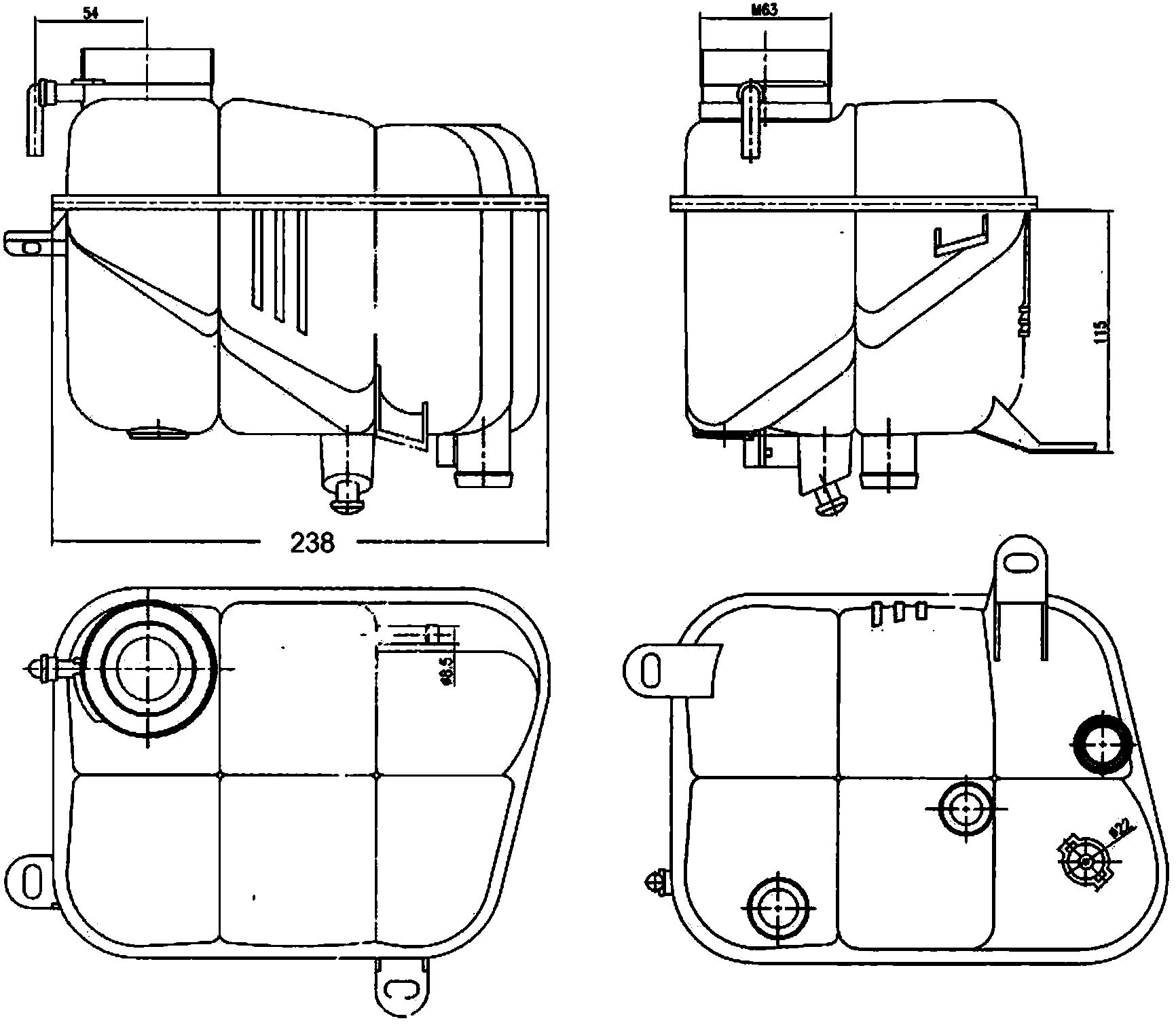 MAHLE CRT 120 000S Ausgleichsbehälter Kühlmittel u.a. passend für MERCEDES S-KLASSE (W140) von MAHLE