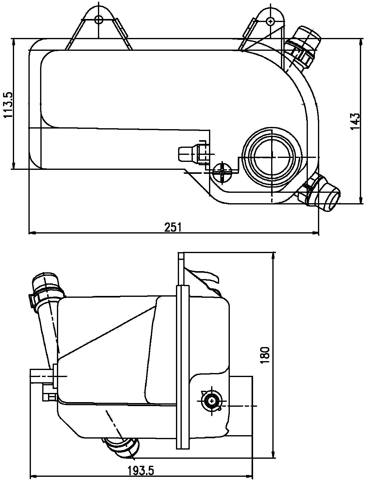 MAHLE CRT 204 000S Ausgleichsbehälter Kühlmittel u.a. passend für BMW Z3 Roadster (E36) von MAHLE