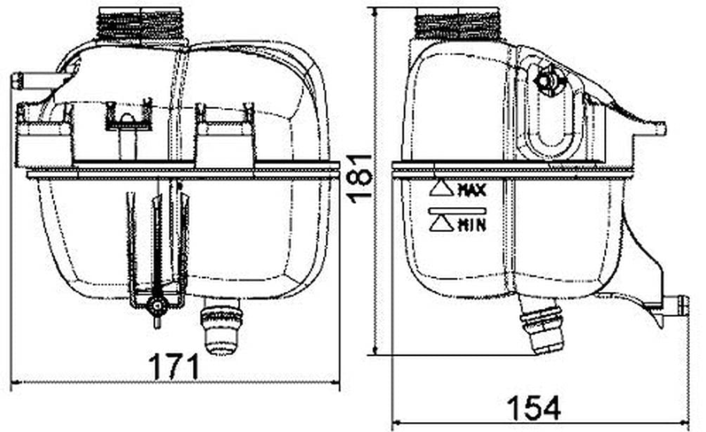 MAHLE CRT 87 001S Ausgleichsbehälter Kühlmittel u.a. passend für MINI MINI (R56) von MAHLE