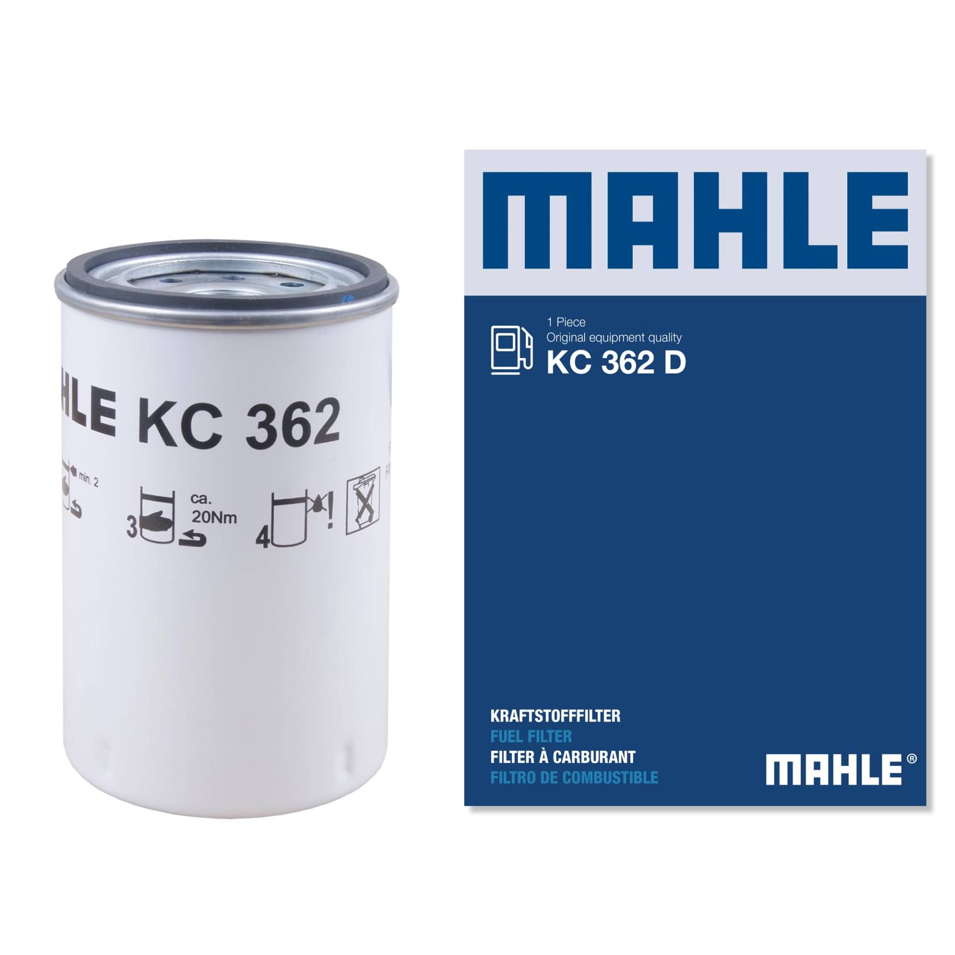 MAHLE KC 362D Kraftstofffilter Anschraubfilter 93,6MMu.a. passend für RENAULT VOLVO RENAULT TRUCKS von MAHLE