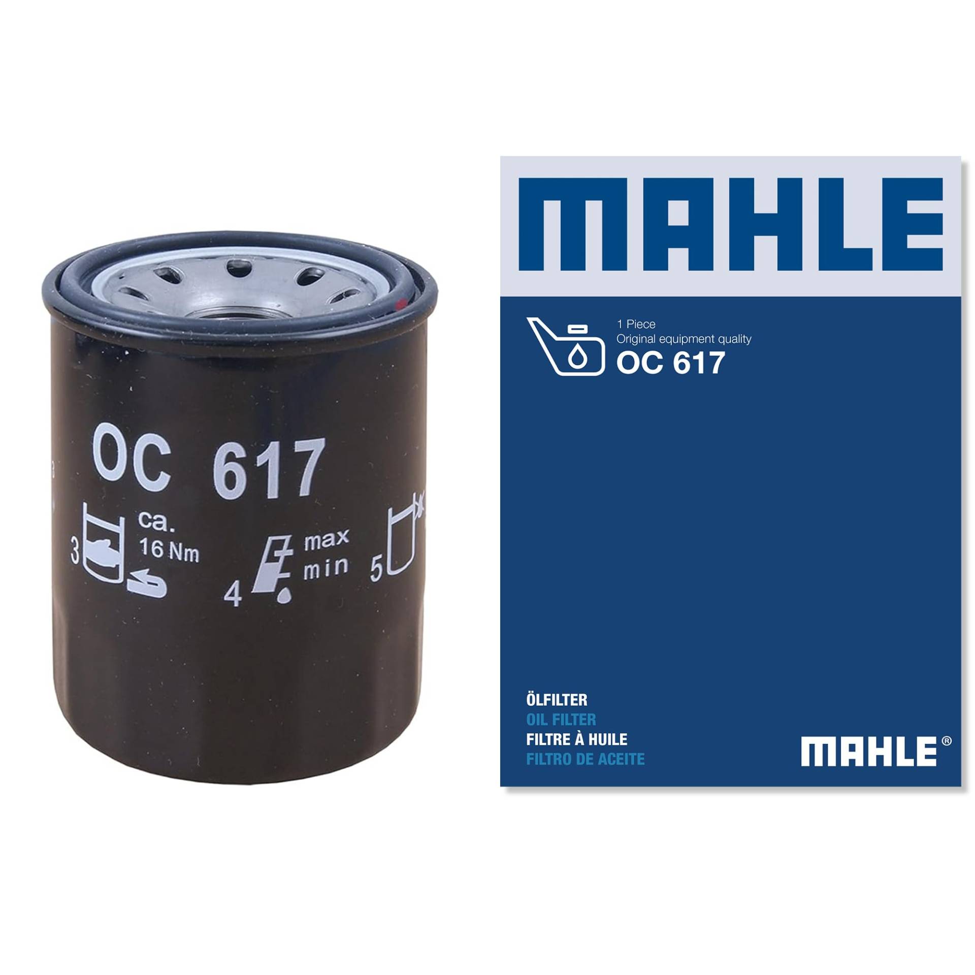 MAHLE OC 617 Ölfilter Anschraubfilter u.a. passend für HONDA CIVIC VI Fastback (MA/ MB) von MAHLE