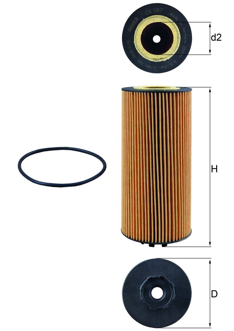 MAHLE OX 987D Ölfilter von MAHLE