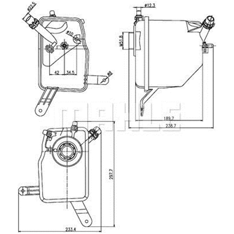 Mahle Ausgleichsbeh?lter f?r K?hlmittel BMW 5er E60 6er E63 von MAHLE