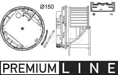 Mahle Innenraumgebläse [Hersteller-Nr. AB263000P] für Ford, Volvo von MAHLE