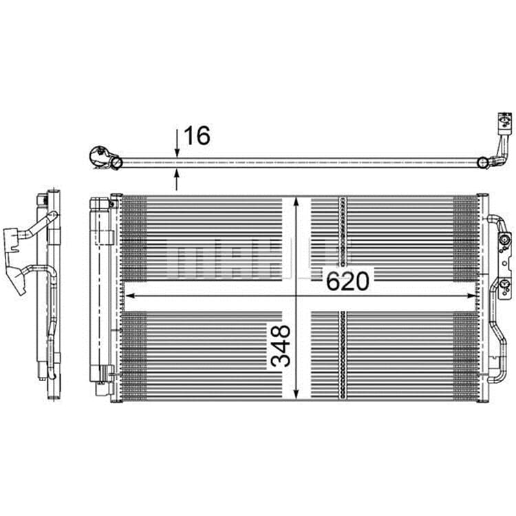 Mahle Klimakondensator BMW 1er F20 2er F23 3er F30 4er F33 I3 I8 von MAHLE