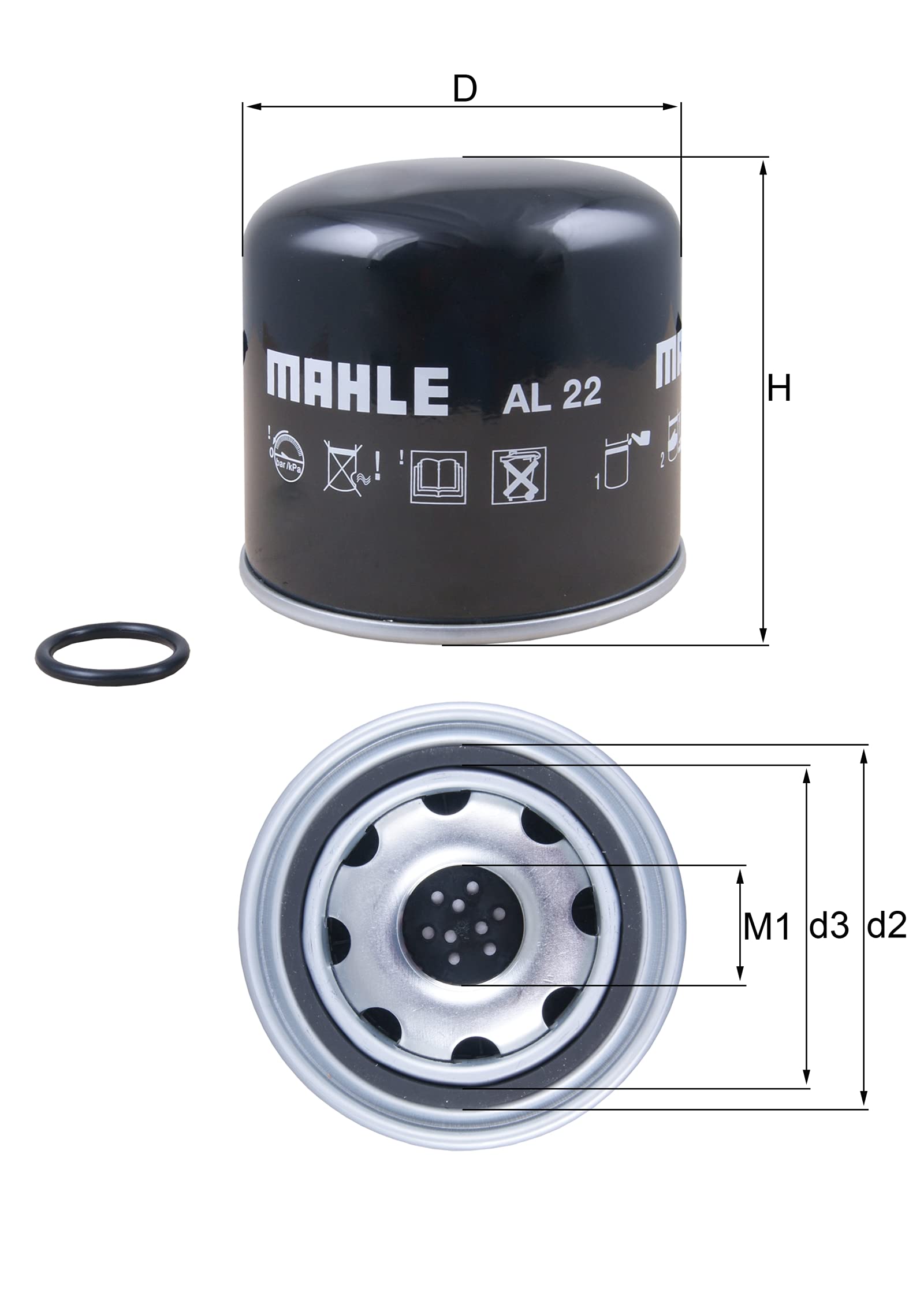 Mahle Knecht AL 22 Lufttrocknerpatrone, Druckluftanlage von MAHLE