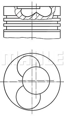 Mahle Kolben [Hersteller-Nr. 0282100] für VW von MAHLE