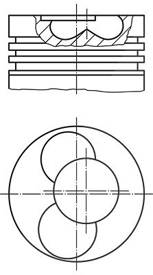 Mahle Kolben [Hersteller-Nr. 0304102] für Audi, Ford, Seat, Skoda, VW von MAHLE