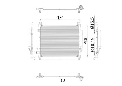 Mahle Kondensator, Klimaanlage [Hersteller-Nr. AC1027000S] für Nissan von MAHLE