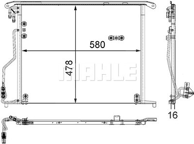 Mahle Kondensator, Klimaanlage [Hersteller-Nr. AC334000S] für Mercedes-Benz von MAHLE