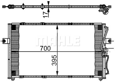 Mahle Kondensator, Klimaanlage [Hersteller-Nr. AC379000S] für Kia von MAHLE