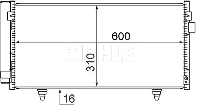 Mahle Kondensator, Klimaanlage [Hersteller-Nr. AC718000S] für Subaru von MAHLE