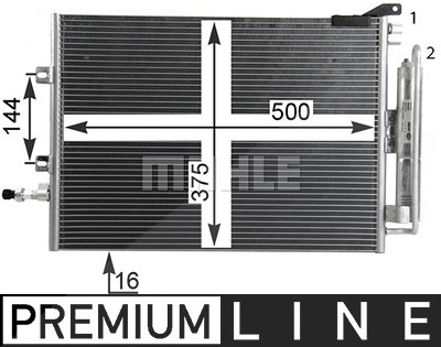 Mahle Kondensator, Klimaanlage [Hersteller-Nr. AC720000P] für Renault von MAHLE