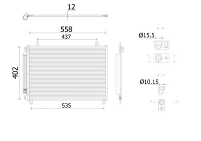 Mahle Kondensator, Klimaanlage [Hersteller-Nr. AC912000S] für Suzuki von MAHLE