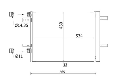 Mahle Kondensator, Klimaanlage [Hersteller-Nr. AC965000S] für Citroën, Opel, Peugeot, Vauxhall von MAHLE