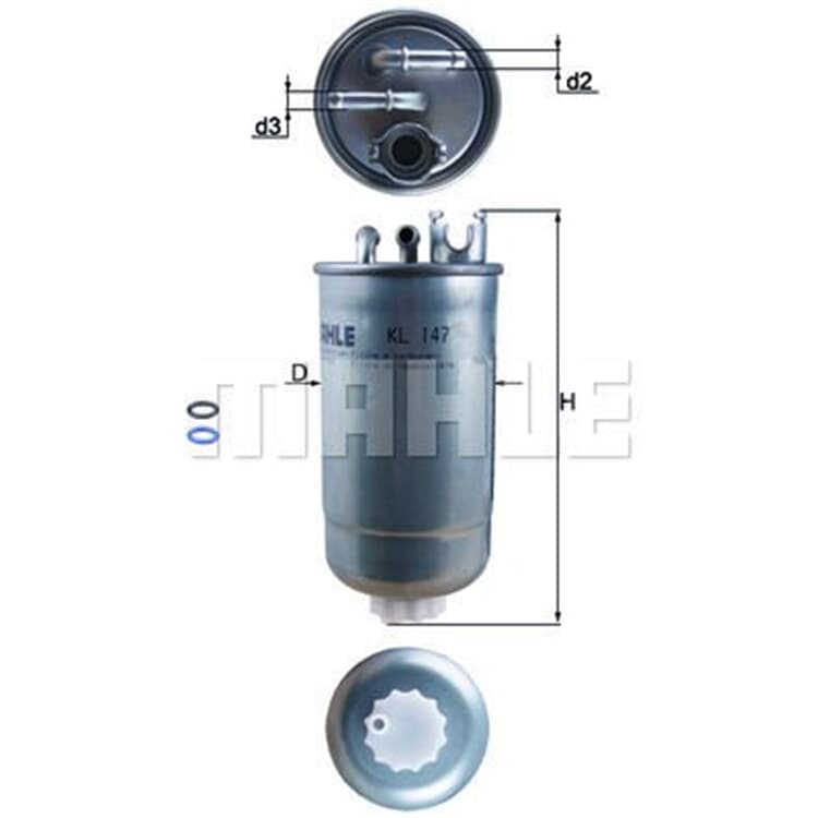 Mahle Kraftstofffilter Audi Fiat Seat Skoda VW von MAHLE