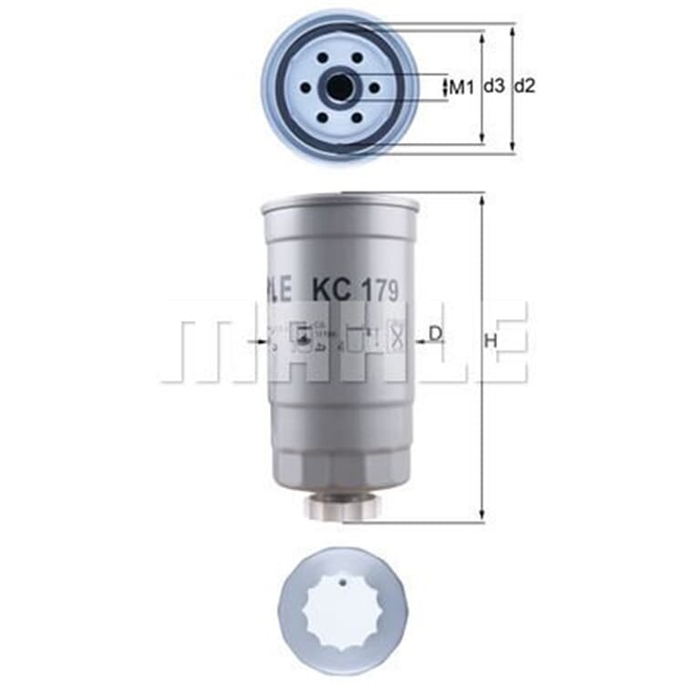 Mahle Kraftstofffilter Fiat Multipla Punto Kia Sorento von MAHLE