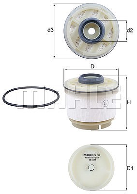 Mahle Kraftstofffilter [Hersteller-Nr. KX268D] für Lexus, Toyota von MAHLE