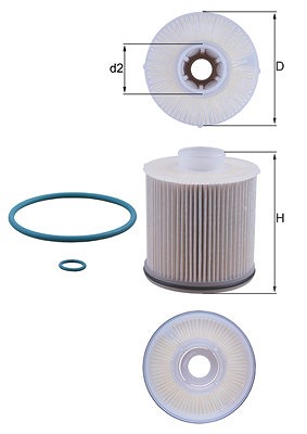 Mahle Kraftstofffilter [Hersteller-Nr. KX486D] für Mercedes-Benz, Renault von MAHLE