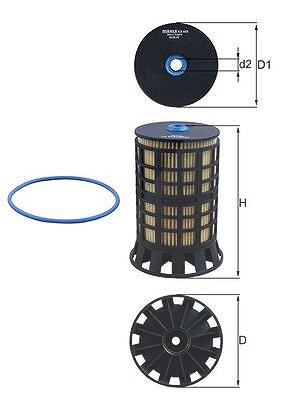 Mahle Kraftstofffilter [Hersteller-Nr. KX606D] für Citroën, Peugeot von MAHLE