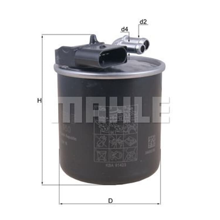 Mahle Kraftstofffilter Mercedes Marco V-Klasse Vito von MAHLE