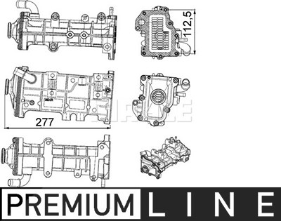 Mahle Kühler, Abgasrückführung [Hersteller-Nr. CE23000P] für Iveco von MAHLE