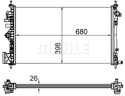 Mahle Kühler, Motorkühlung [Hersteller-Nr. CR1100000P] für Opel, Saab von MAHLE