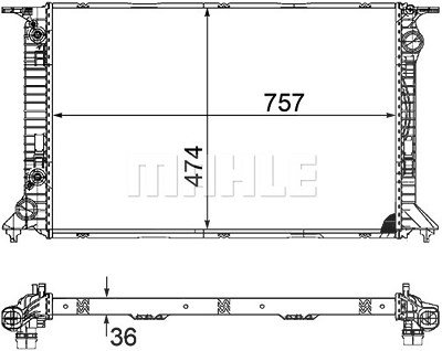 Mahle Kühler, Motorkühlung [Hersteller-Nr. CR1133000P] für Audi von MAHLE