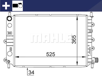 Mahle Kühler, Motorkühlung [Hersteller-Nr. CR1142000S] für Ford von MAHLE