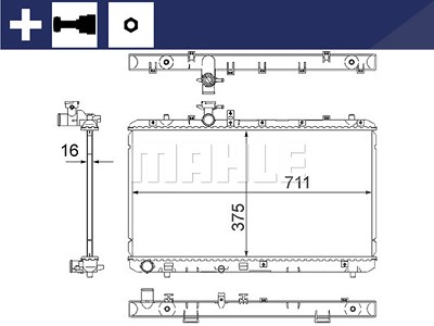 Mahle Kühler, Motorkühlung [Hersteller-Nr. CR1314000S] für Suzuki von MAHLE