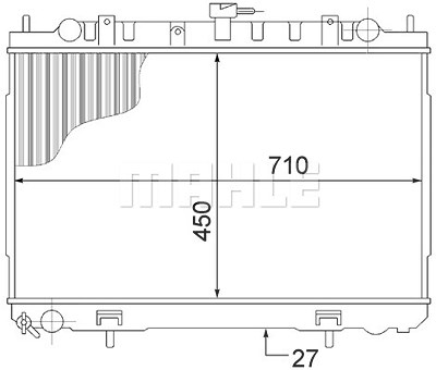 Mahle Kühler, Motorkühlung [Hersteller-Nr. CR1491000S] für Nissan von MAHLE