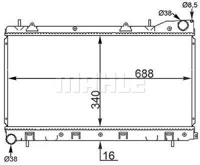 Mahle Kühler, Motorkühlung [Hersteller-Nr. CR1561000S] für Subaru von MAHLE