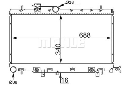 Mahle Kühler, Motorkühlung [Hersteller-Nr. CR1564000S] für Subaru von MAHLE