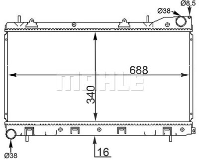 Mahle Kühler, Motorkühlung [Hersteller-Nr. CR1566000S] für Subaru von MAHLE