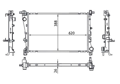 Mahle Kühler, Motorkühlung [Hersteller-Nr. CR1664000S] für Fiat von MAHLE