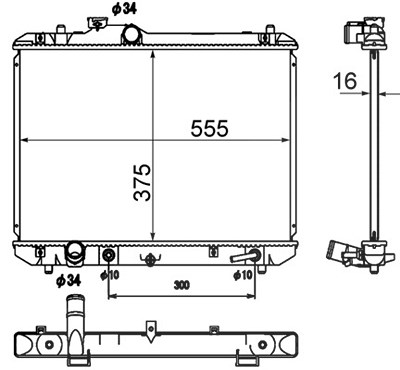 Mahle Kühler, Motorkühlung [Hersteller-Nr. CR1870000S] für Suzuki von MAHLE