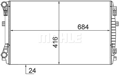 Mahle Kühler, Motorkühlung [Hersteller-Nr. CR2054001S] für Audi, Seat, Skoda, VW von MAHLE