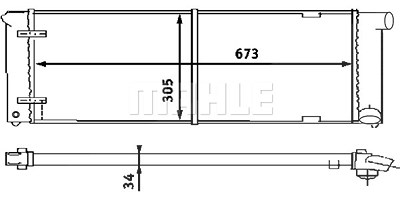 Mahle Kühler, Motorkühlung [Hersteller-Nr. CR407000S] für VW von MAHLE