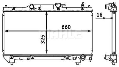 Mahle Kühler, Motorkühlung [Hersteller-Nr. CR544000S] für Toyota von MAHLE