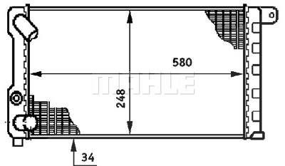 Mahle Kühler, Motorkühlung [Hersteller-Nr. CR597000S] für Autobianchi, Fiat, Lancia von MAHLE