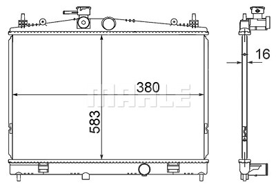 Mahle Kühler, Motorkühlung [Hersteller-Nr. CR856000S] für Nissan von MAHLE