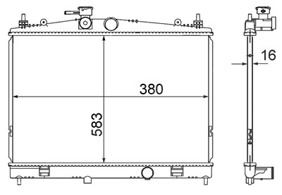 Mahle Kühler, Motorkühlung [Hersteller-Nr. CR856000S] für Nissan von MAHLE