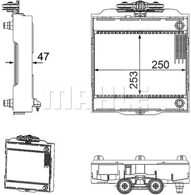 Mahle Kühler, Motorkühlung [Hersteller-Nr. CR923000P] für BMW von MAHLE