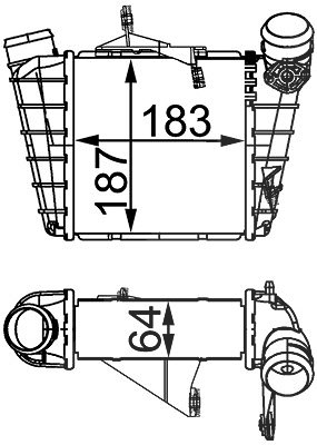 Mahle Ladeluftkühler [Hersteller-Nr. CI298000S] für Seat, Skoda, VW von MAHLE