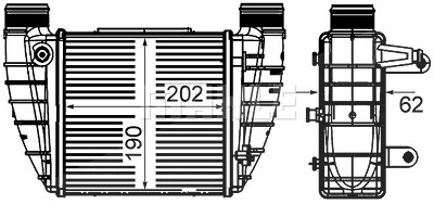 Mahle Ladeluftkühler [Hersteller-Nr. CI421000S] für Audi von MAHLE