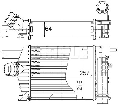 Mahle Ladeluftkühler [Hersteller-Nr. CI498000S] für Dacia, Renault von MAHLE