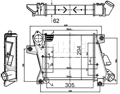 Mahle Ladeluftkühler [Hersteller-Nr. CI508000S] für Nissan von MAHLE